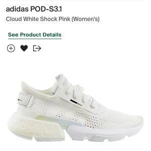 NWT adidas POD-S3.1 Cloud White Shock Pink
